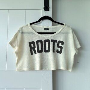 ROOTS Canada Mesh Crop Tee – Size M